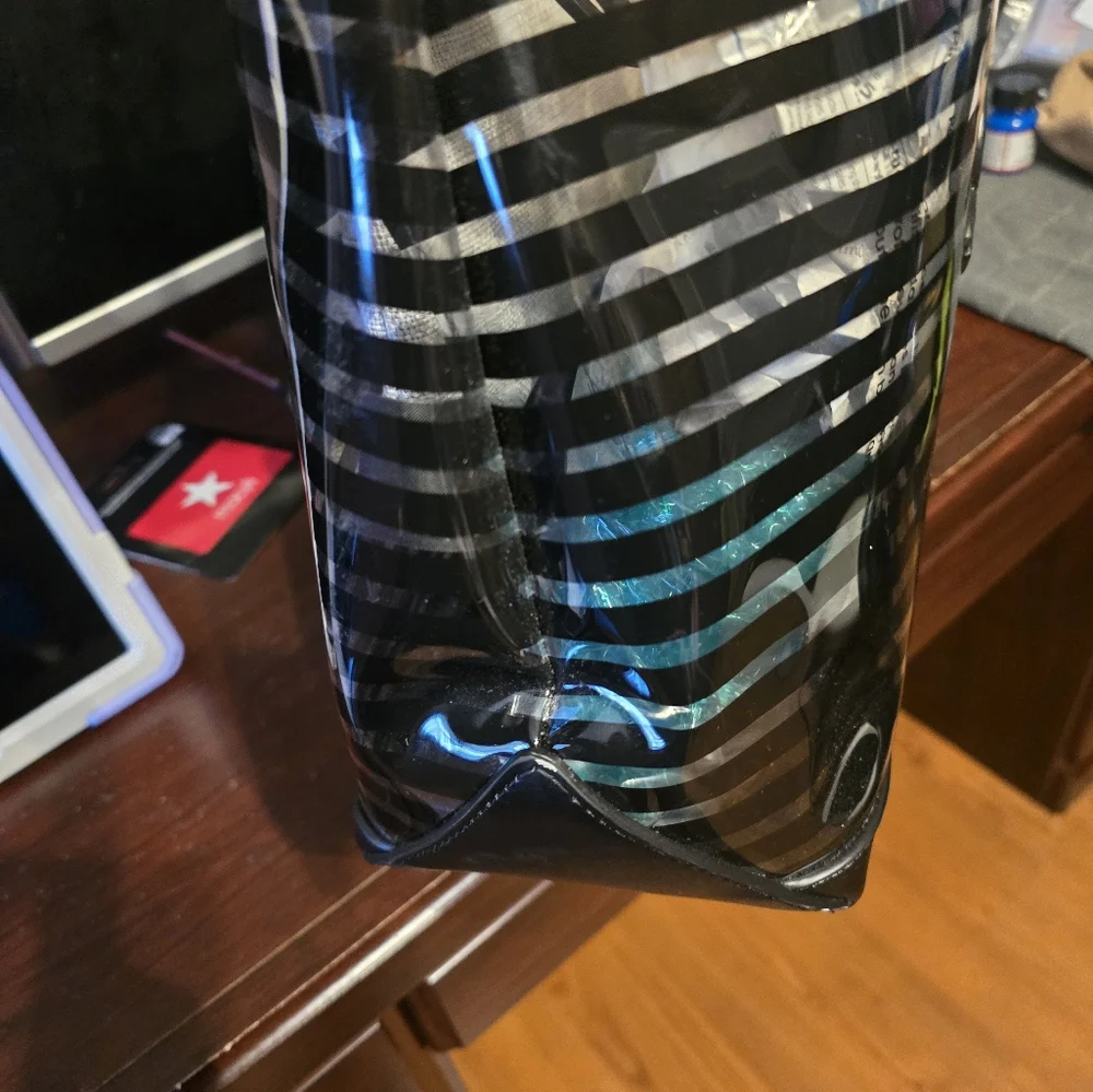 CLEAR BLack Striped Tote Bag - Picture 4 of 10